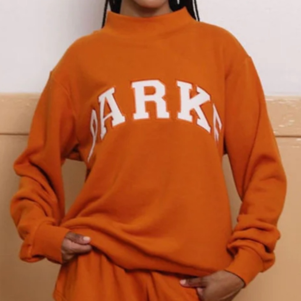 PARKE Mockneck Orange - longhorn UT Austin  color perfect!
